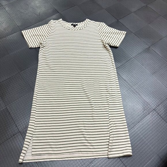 BUFFALO DAVID BITTON SHIRT DRESS WOMENS XS CREAM AND GREEN - Picture 1 of 6